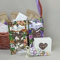 Подарочная корзина с чаем и букетом из сухоцветов Цвети от счастья - Подарочный набор с чаем, изображение 5