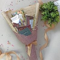 Букет из чая - Астра альпийская - Подарочный набор чайный букет