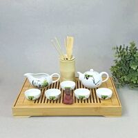 Лотос на светлой доске - Набор посуды для чайной церемонии