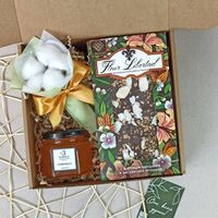 Подарочный набор Миндаль с чаем, шоколадом, мармеладом, изображение 2