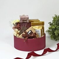 Подарочный набор чая и кофе в шляпной коробке