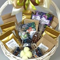 Чайная корзина - Подарочный  набор с чаем и сладостями, изображение 2