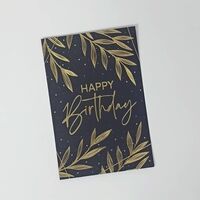 Открытка золото на черном крафте, 10х15 см